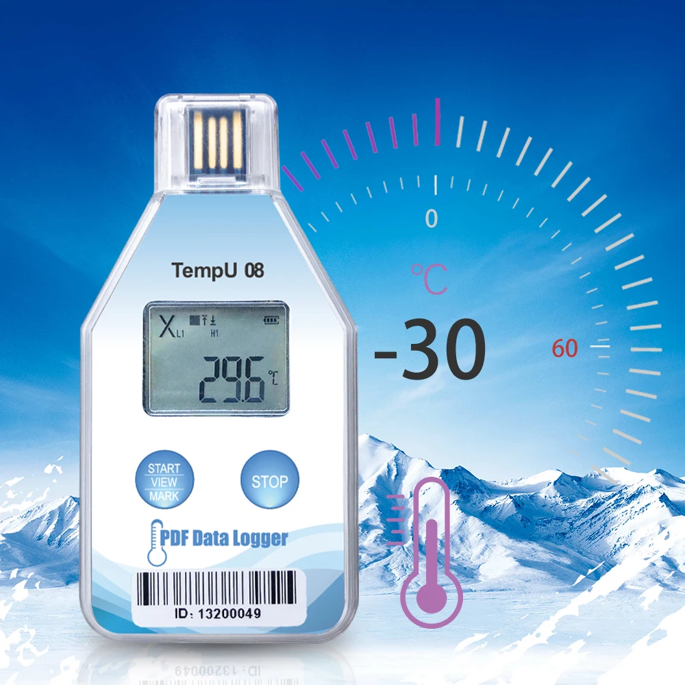 Single-use Cold Chain Data Logger Usb Temperature Thermometer With Lcd ...
