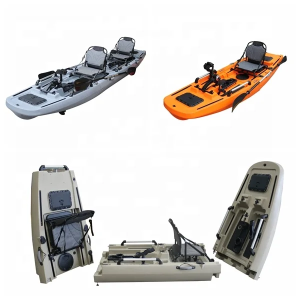 Factory Custom Hot Sale 3 Section 2 Seats Detachable Fishing Kayak