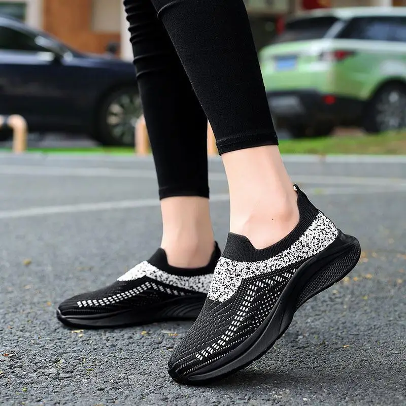 LYBANG Sneakers Femme - Sans Lacets, Mesh Respirant - Confort Absolu