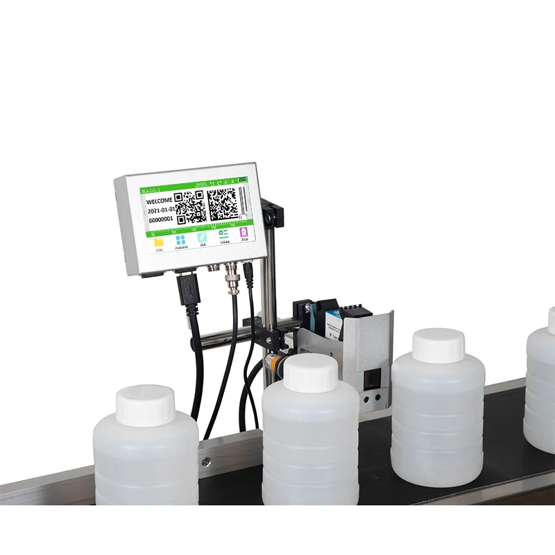 TIJ Expiry Date Batch Lot Number Code Online Inkjet Printer Automatic Ink Spray Inkjet Coding Machine