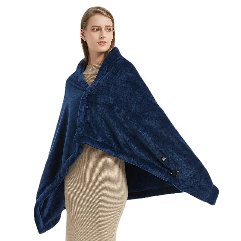 Electric Blanket for Winter Heated Blanket for Shoulder and Neck Heated Shawl Office Nap Warmer Cold-Protection Cape 4