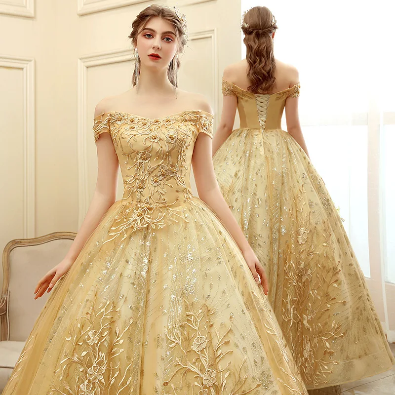 golden party dress for women ZAPAKA Sparkly Prom with Slit A-Line V-Neck Dress, Golden / US2 dress is stretchy Gold Evening Dress, Sparkly Evening