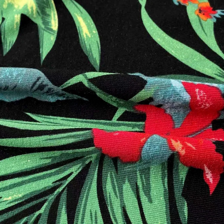 Высокое качество женские трикотажные 95% вискоза 5% спандекс с принтом весеннее и летнее платье для девочек из ткани