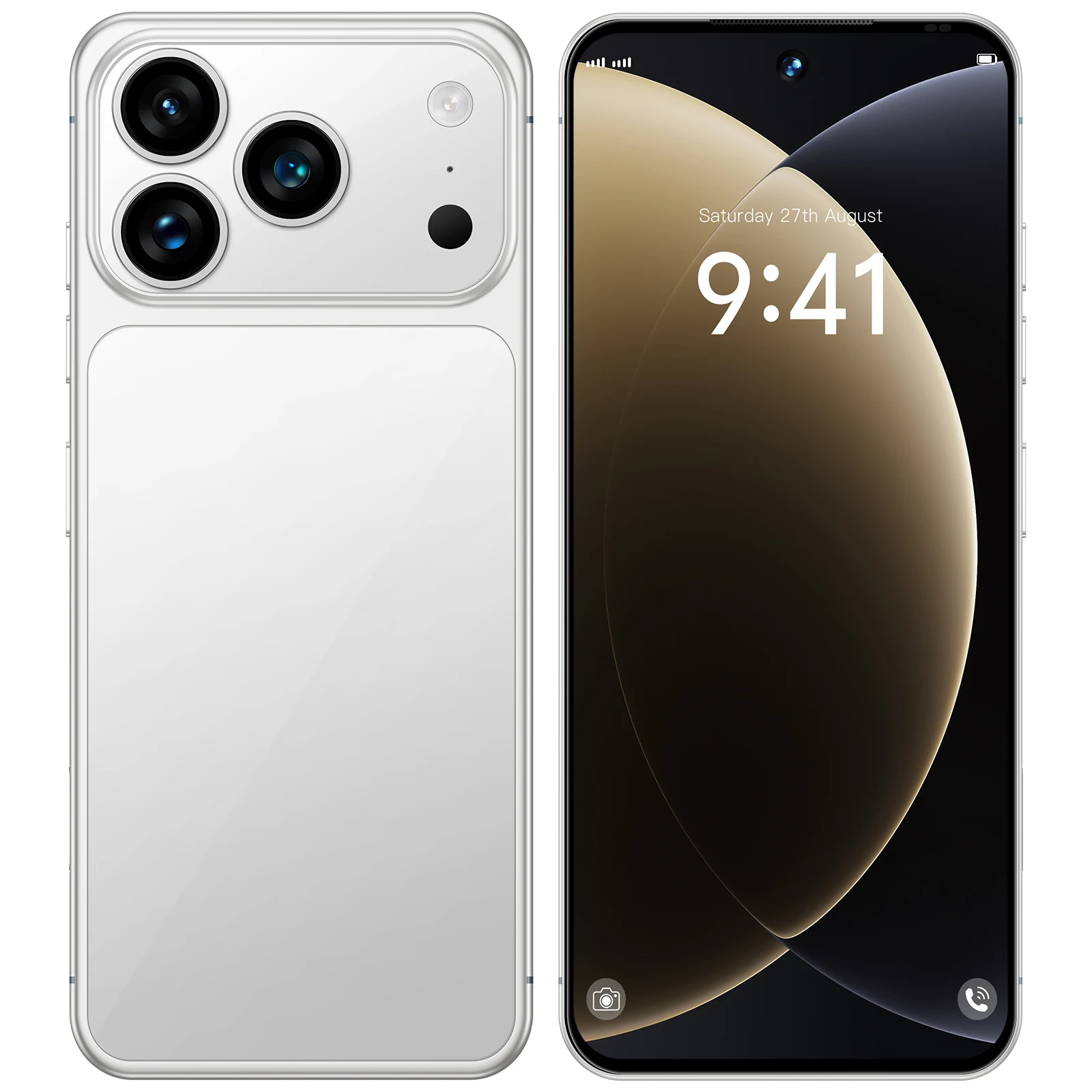 I17 Pro MAX Laranja 5G, Câmera 108MP, Android 15, 1TB, OLED 120Hz