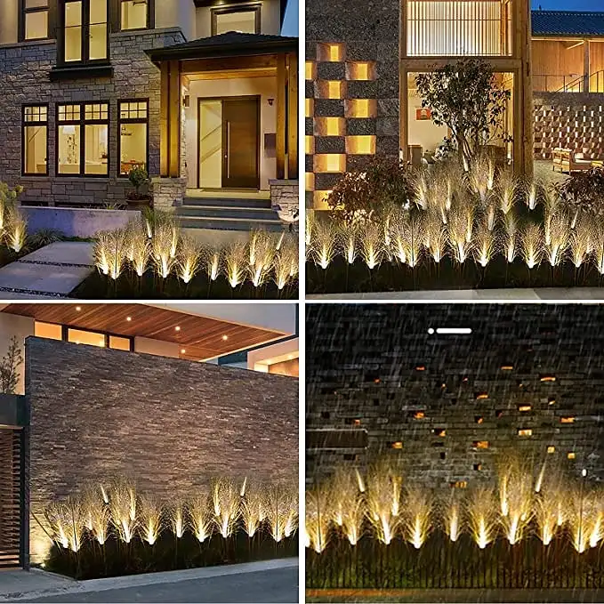 Solar Fiber Optic Lamp IP65 Waterproof Outdoor LED Pathway Light for Garden Villa Landscape Decoration Lighting