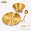 Set A-golden three-piece set