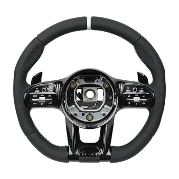 Custom Leather Car Steering Wheel Fit For Mercedes Benz W204 W205 W211 Amg Gt Gle Cla Carbon Fiber Steering Wheel