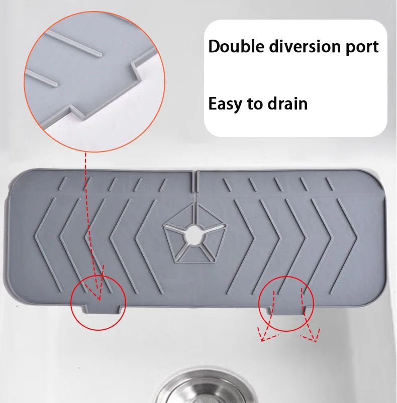 Wash table shelving mat faucet drain anti-splash wash sink air dry drain waterproof shelving mat details