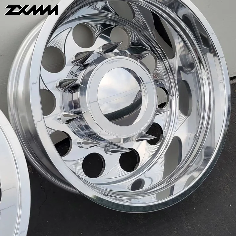 Custom 8x200 8x165.1 22 24 26 28 30 Inch Luxury Forged Deep Dish Polish Chrome Dually Wheel For