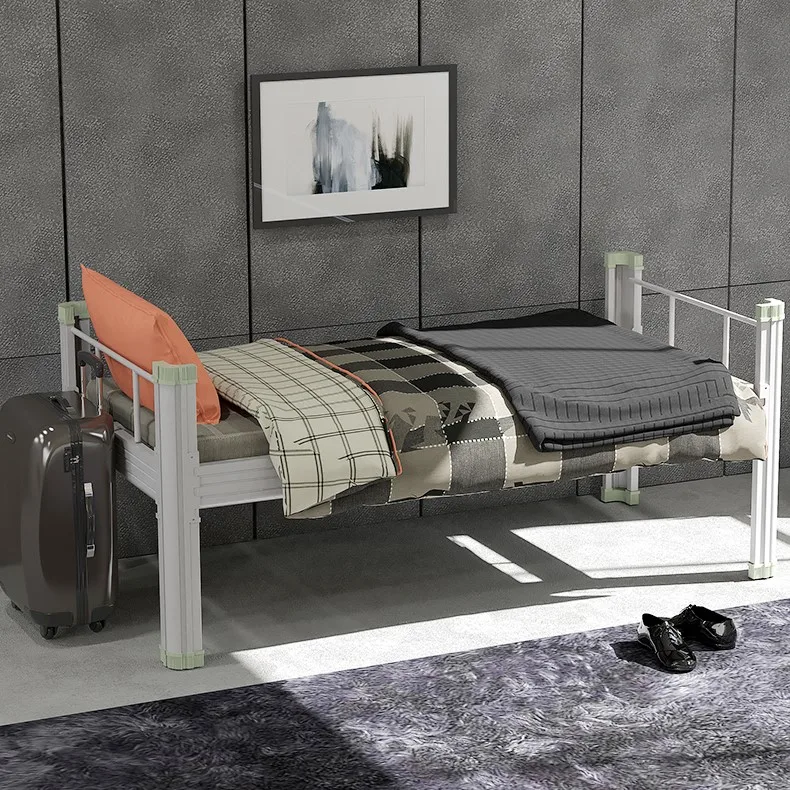 CKD Structure Iron Steel Single Bed in Flat Packing One Person Metal Bunk Bed Frame