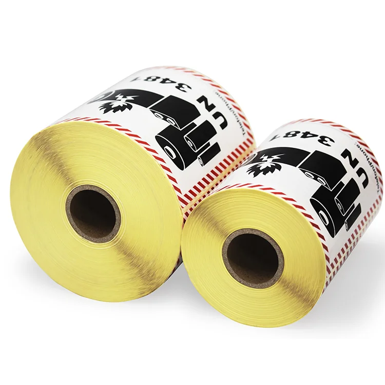 UN3481 Caution Lithium Battery Labels 3.25 X 4.25 Inch 500 Total