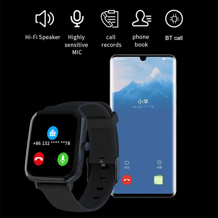 
Смарт-часы Новые поступления 2021 TFT цветной экран 240*240 Смарт-часы GT168 P8 P9 