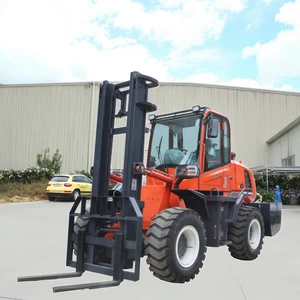 4x4 Air-Conditioned Cab Hydraulic Articulated Rough Terrain Forklift All-Terrain Forklift