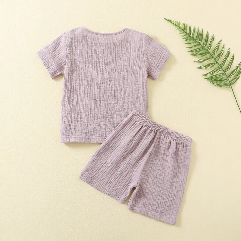 Baby Outfit Natural Muslin Top & Shorts