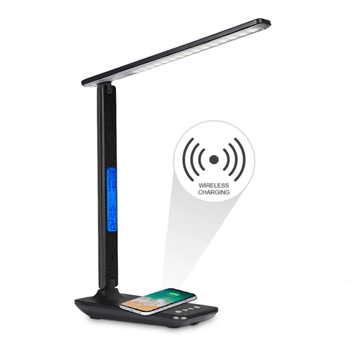 Factory Office Modern Wireless Charging Desk Lamp with Alarm