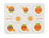 Rectangular white orange eight-piece set