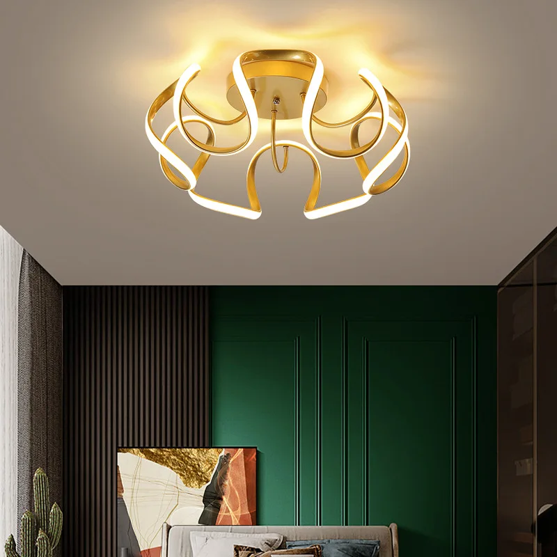Luxury Irregular Minimalist Ceiling Light Dining Room Ceiling Lamp Lobby LED Ceiling Chandelier for Home Decoration