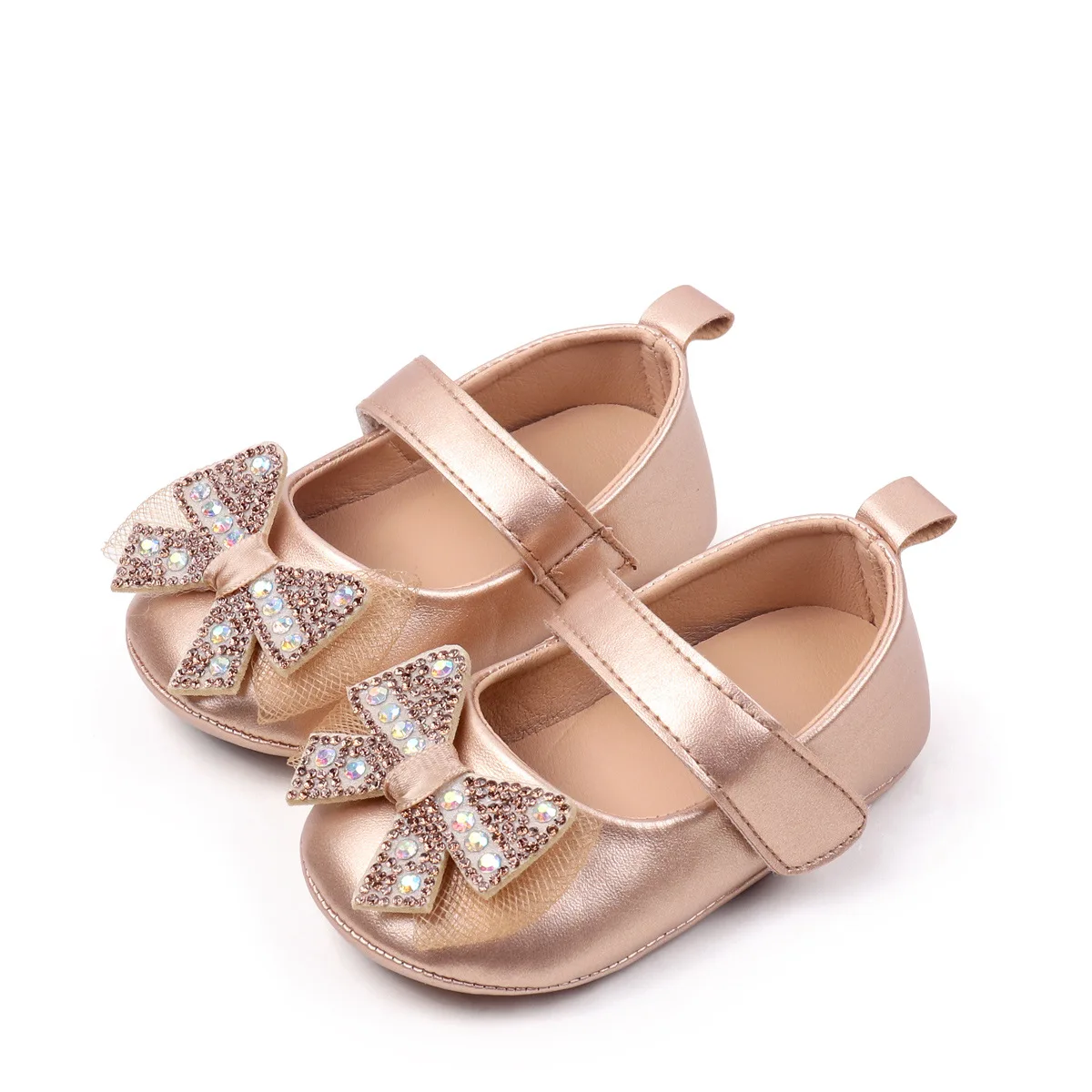 Hot Selling Gold Color Bling Princess Baby Girl Shoes Party Evening Girl Shoes details
