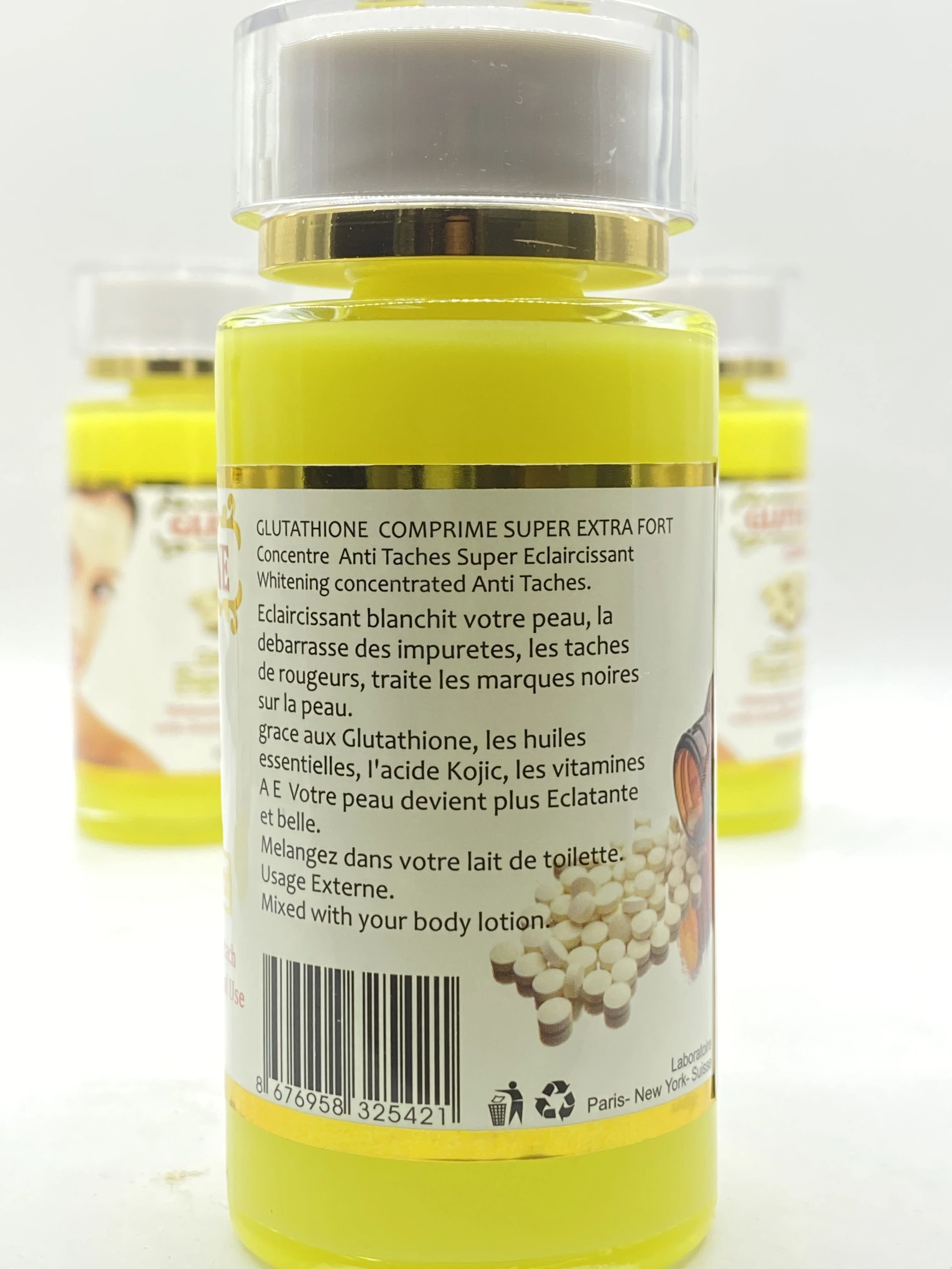 Glutathion Natural Face Serum Super Eclaircissant Concentre Whitening Anti  Taches with Glutathion Powder 120ml Private Label