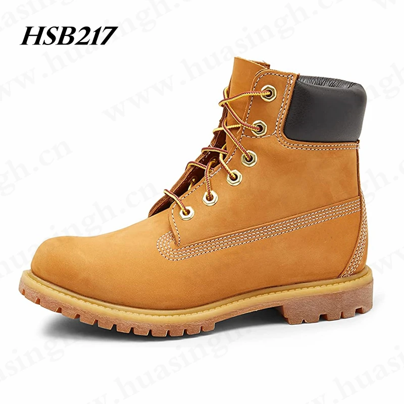ZH ALECIA Mid-Calf Steel Toe Cement Safety Outdoor Boots with Oxford Nubuck Leather Upper for Autumn/Winter/Summer HSB217