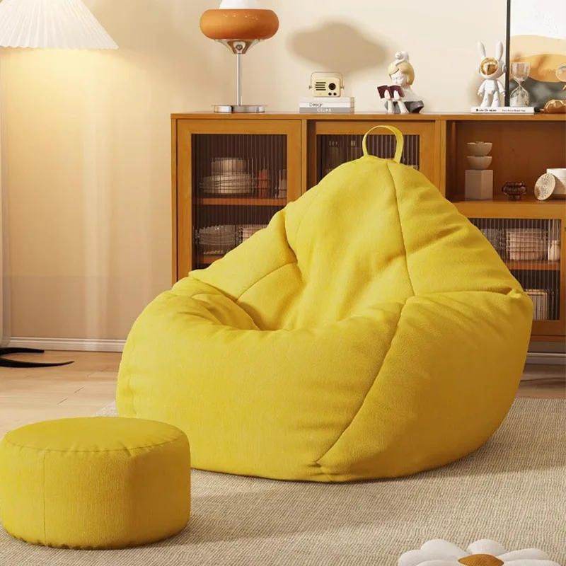 Comfortable Light Luxury Single Sofa Casual Small Apartment Bedroom Leather  Lounge Leisure Living Room Home Arm Sofa Chair