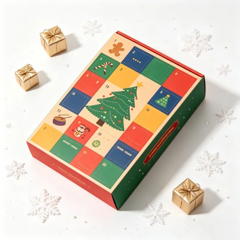 Fashional na Christmas Sweets Candy Box, Pinakabagong Gift Advent Calendar Present, Custom Blind Box para sa Christmas