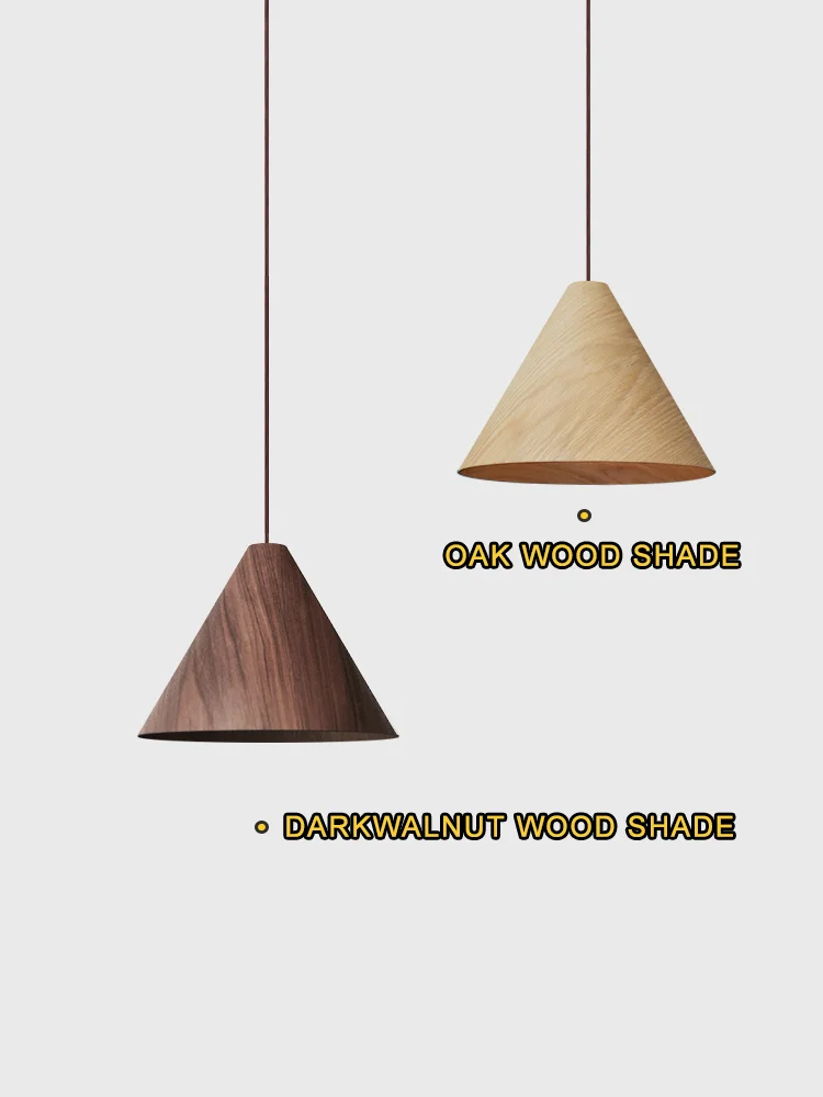 Luxury Oak Wood Shape Tapers Nordic Room Ceiling Chandeliers Pendant Lamos
