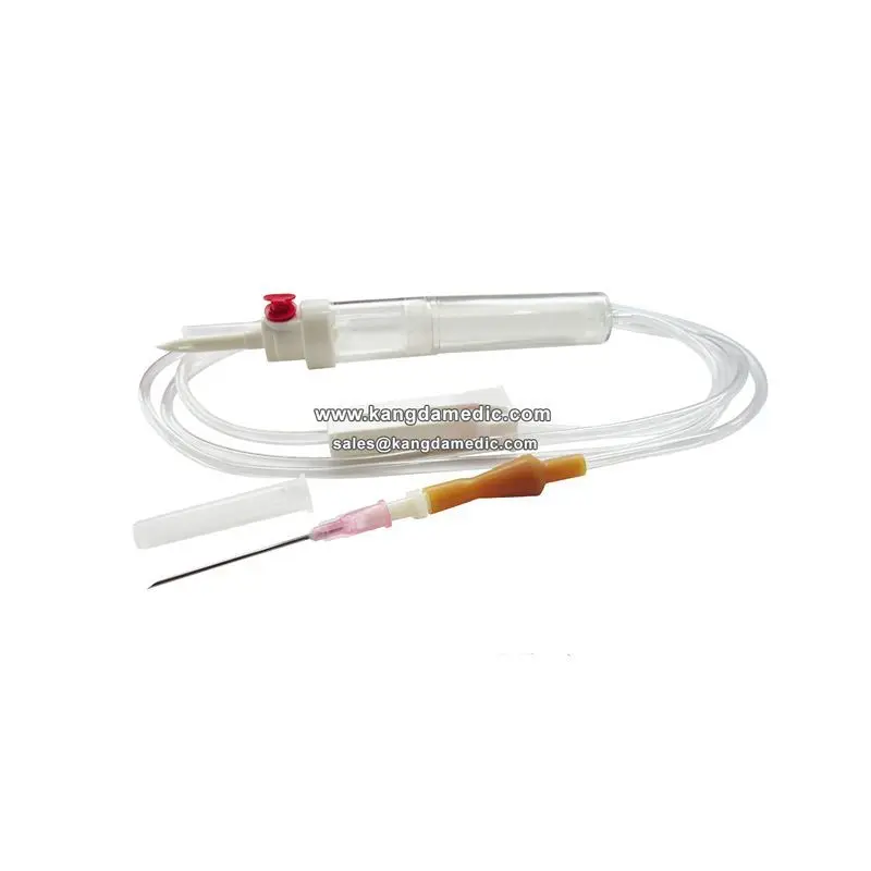 
Manufacturer disposable with hypodermic needle blood transfusion giving set for hospital 