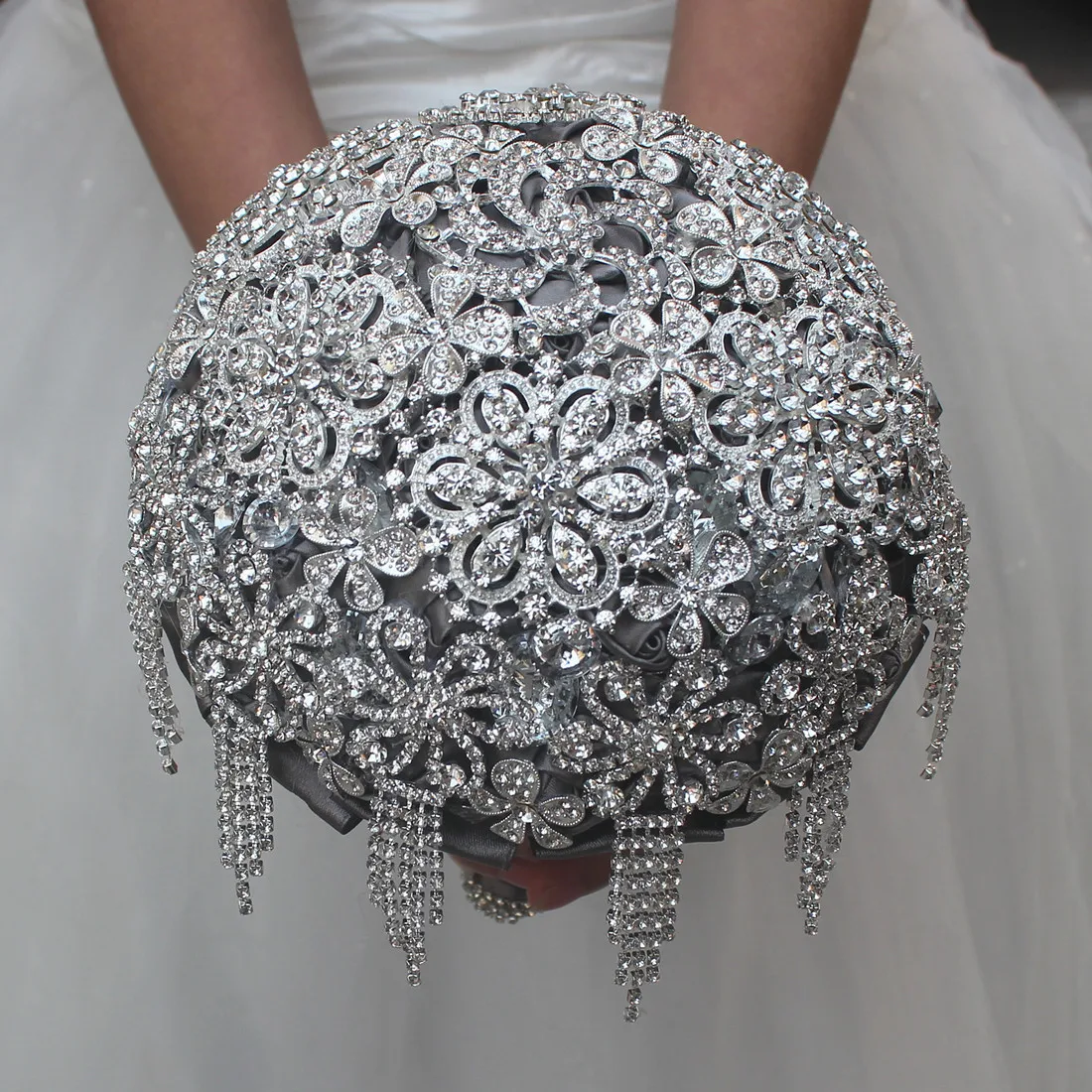 diamond wedding bouquet