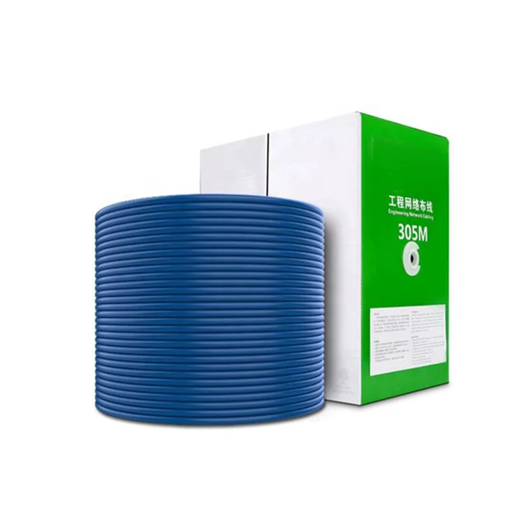 Cat6 305M Indoor Ethernet Networking Cable with Shielded Connector Fiber Optic Cable for Net Management
