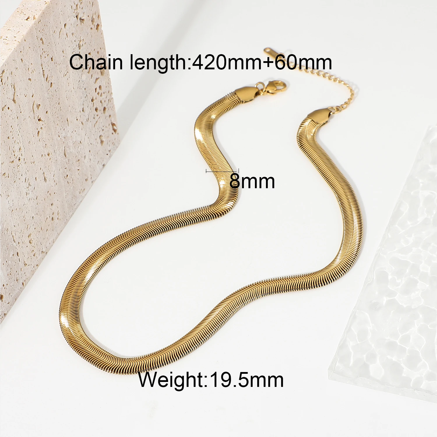 Massive Gedrehte Miami Kubanische Choker-Kette 18K Gold PVD-Beschichtete Edelstahl Halskette Schlangen-Seilkette Für Herren Damen Hip Hop