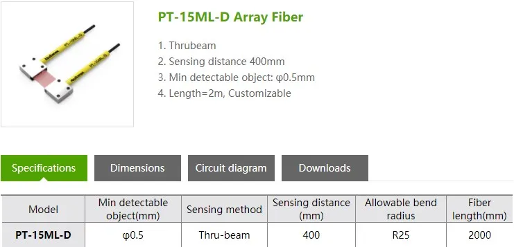 2D OFA Photo Electric Sensor Array Type Optical Fibers Amplifier with 1 Year Warranty Optoelectronic Sensor