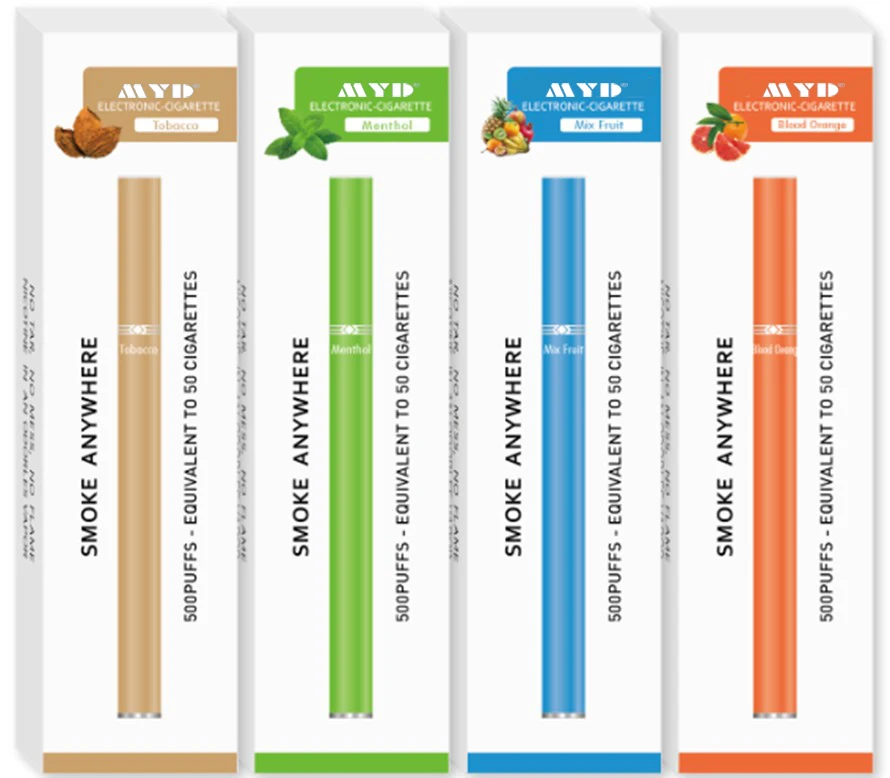 Wholesale Cartomizer Disposable  E-cigarette e- liquid 500puffs Fruit Flavor Portable Vape