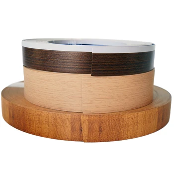 Wood Veneer Abs Thick Gold Colored Tapes Sample Grey Nature Shape Supplier Plywood Pvc Strips12mm Edge Banding 1mm for Furniture