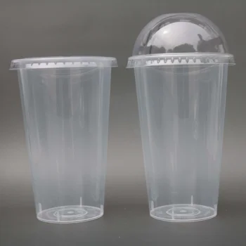 Popular Promotional 480ml Custom Disposable Plastic Cups logo Printed Juice Ice Cream Cups