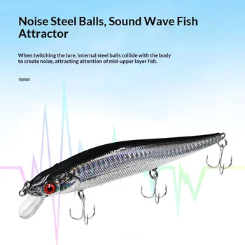 14cm 22g Stainless Steel Long-Throwing Sea Bass Killer Lure Large Minnow Artificial Hard Bait Ball Bearing for Cross-Border – Minnow – view 5