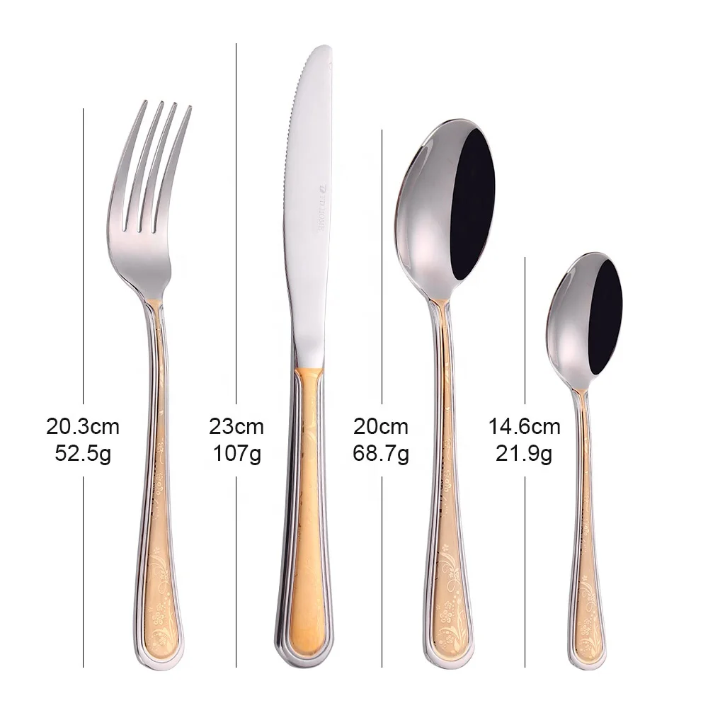 Набор роскошных столовых приборов 24 в стиле барокко, набор столовых приборов из нержавеющей стали 18/10, свадебный набор столовых приборов 24 шт.