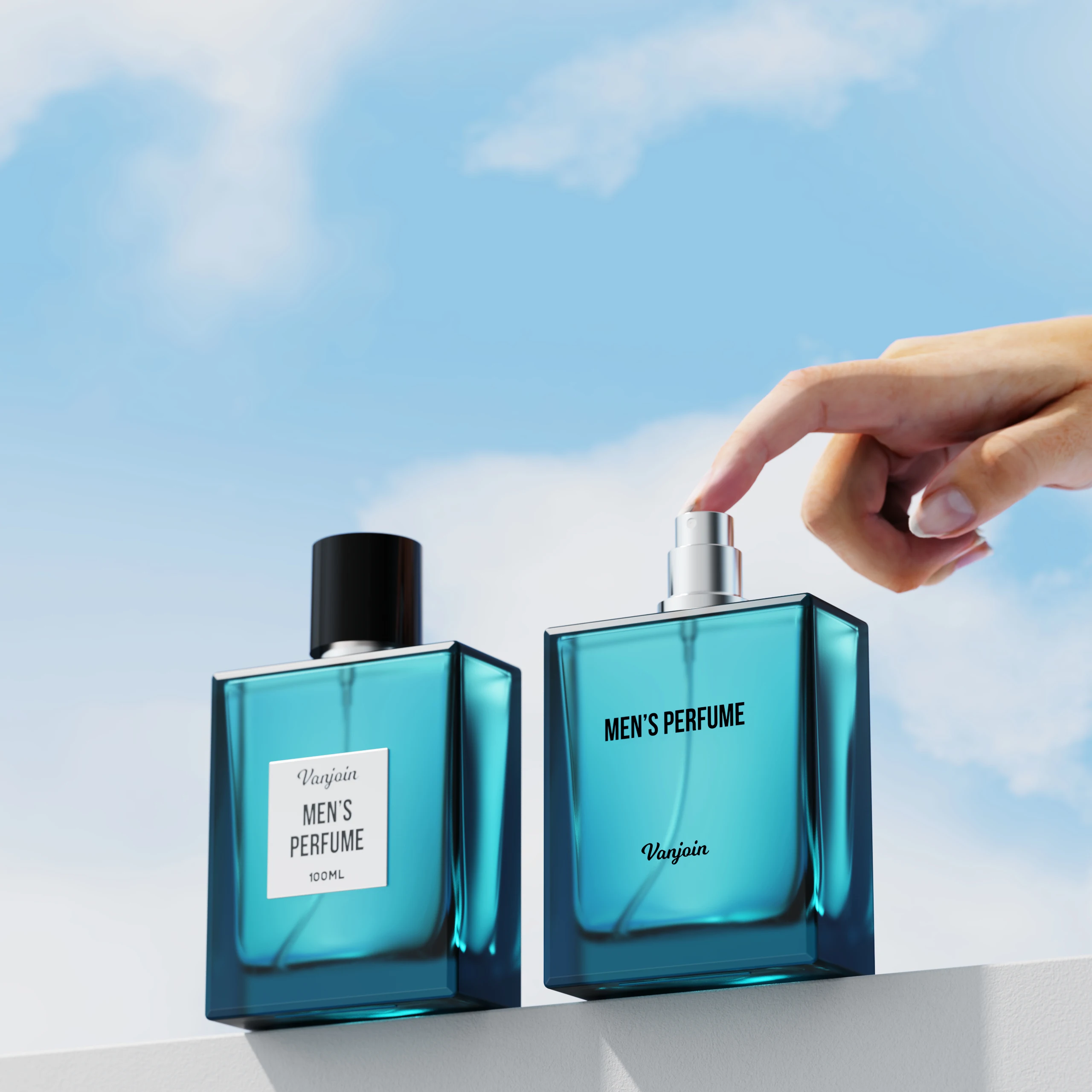 Vanjoin Perfume Bottles Elegant Glass with Custom Sprayer