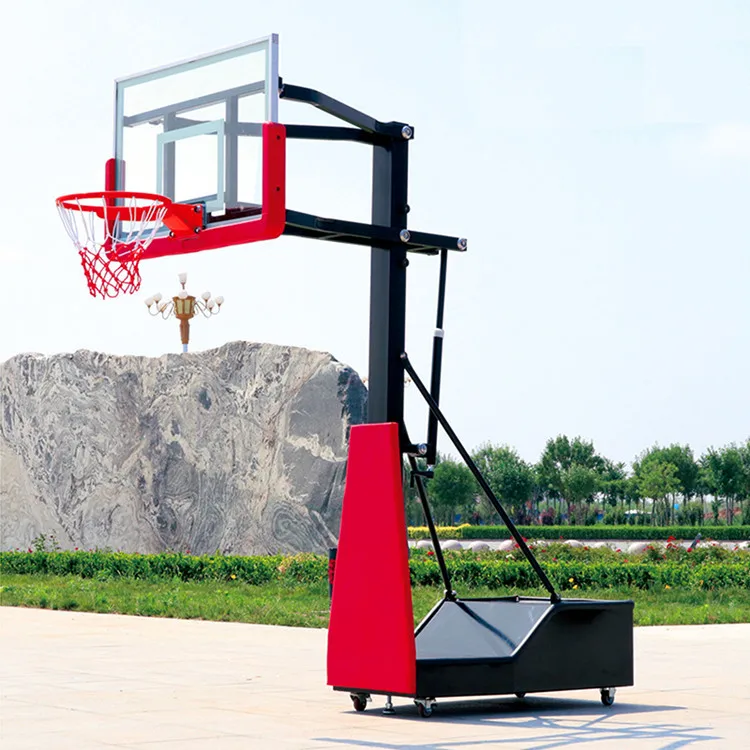 Outdoor Portable 3.05m Basketball Hoops In Ground Adjustable Basketball