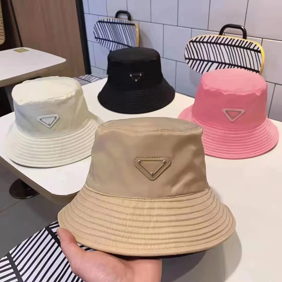 Designer Bucket Hats Metal Logo Classical Luxury Hat Sunshade Bucket