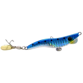 LureStorm Japan Metal Shrimp Jig Lure 13g 19g 28g 40g Metal Jig Spin Tail with Treble Hook and Spoon Saltwater Fishing Lure – Metal Jig – view 2