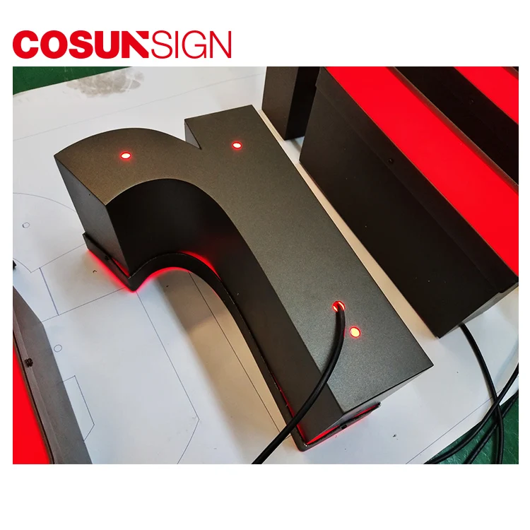 Cosun Custom Store Sign Led Design Shoes Shop Signboard Led Light Metal Letter With Large Led Light for Restaurant
