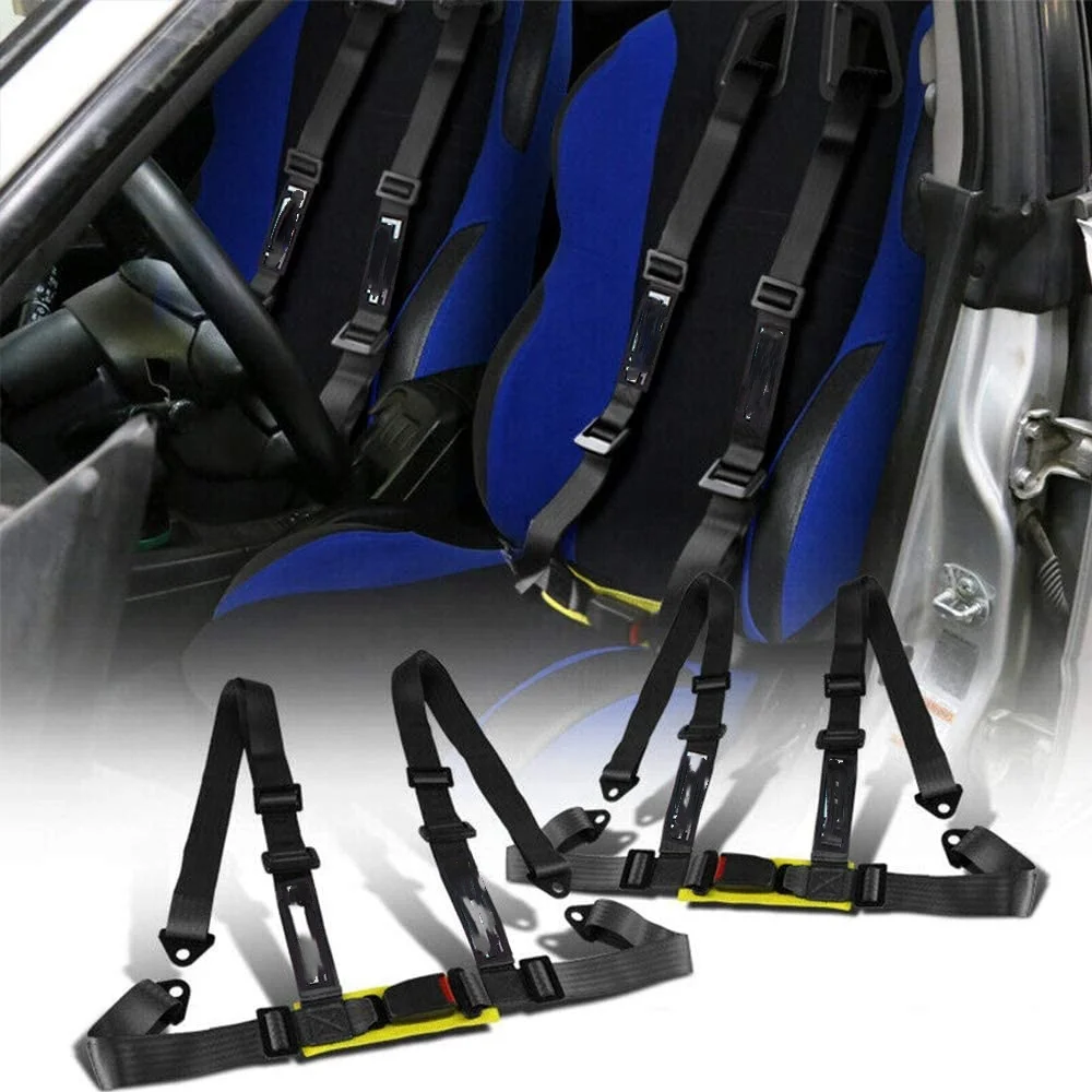 Almohadillas de fibra de carbono para cinturón de seguridad de coche 2 unidades