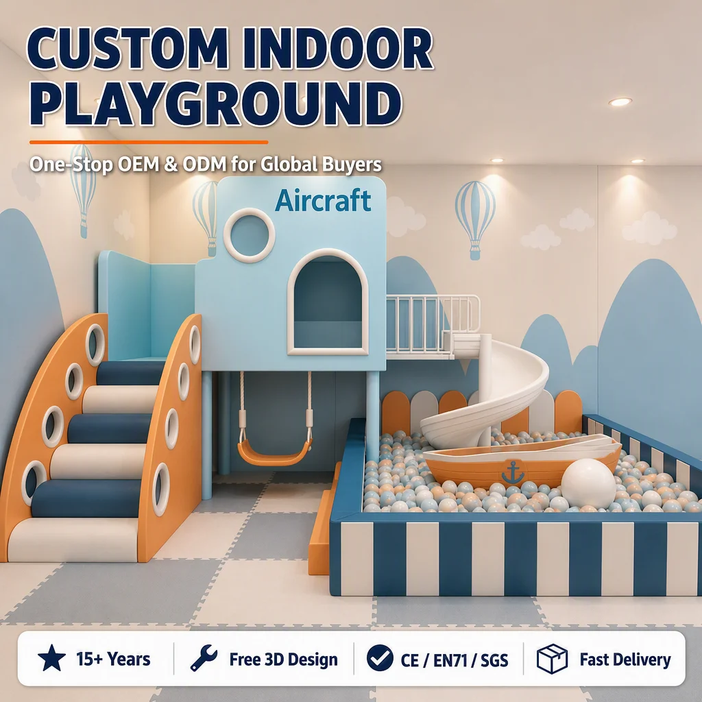 CE Certified Indoor Soft Play Naughty Castle Commercial Kids Playground Ball Pit Slide Climbing Wall Foam for Theme Park OEM