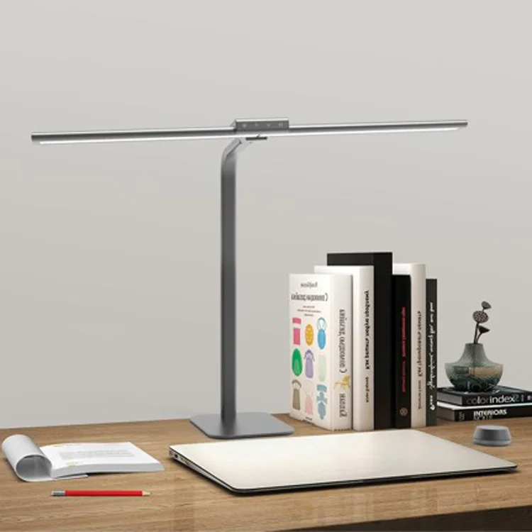 Ультраширокая Светодиодная настольная лампа с защитой глаз, двойной светильник с прищепкой для чтения, сенсорный минималистичный светильник для чтения, 23 Вт