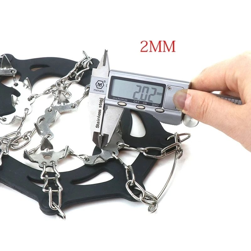 Нескользящие безопасные захваты для снега и льда, защищающие скобы, сцепляющие скобы, захваты для обуви с нескользящим 19 зубцами, обувь с шипами из нержавеющей стали