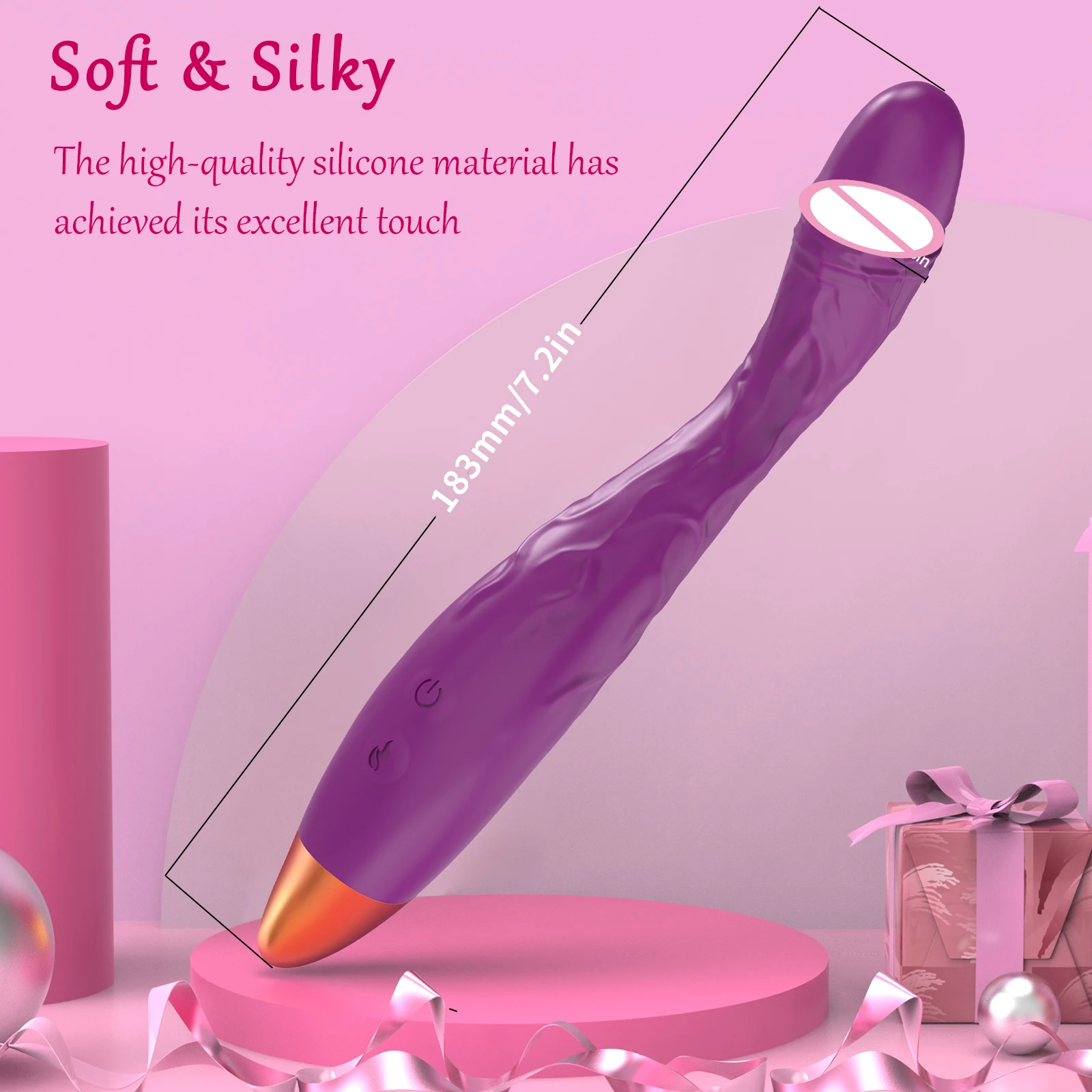 Medizinischer umwelt freundlicher wasserdichter G-Punkt-Vibrator fr  Sexspielzeug fr Frauen, Erwachsene Silikon G-Punkt Vibrator Sexspielzeug