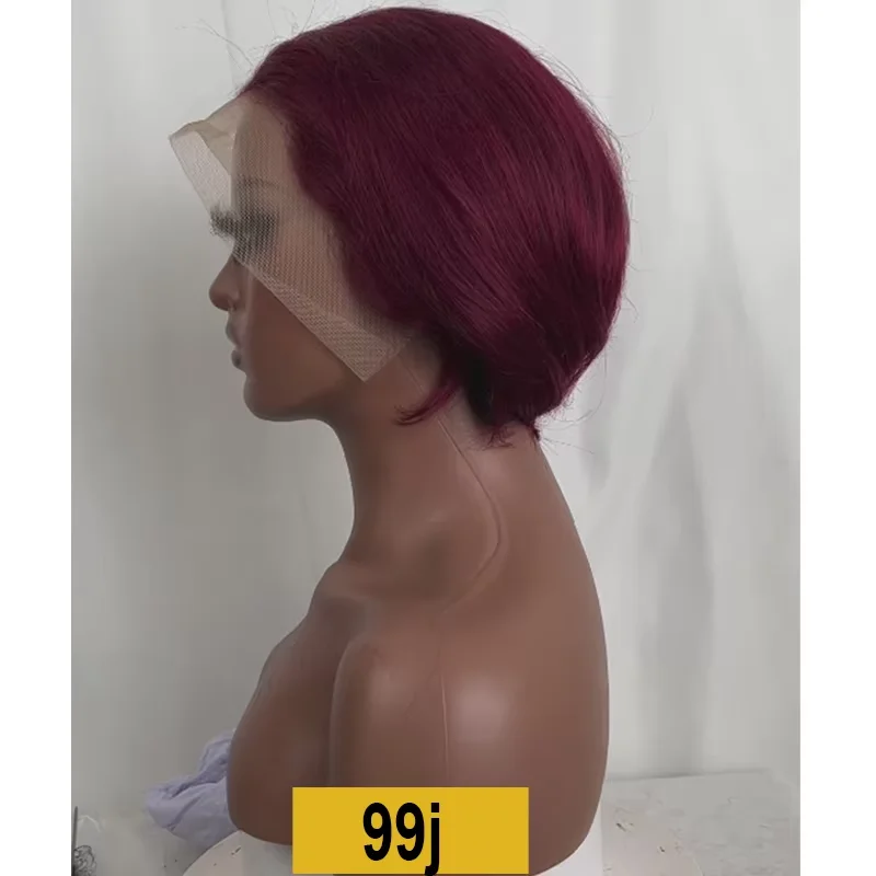 13x4 Lace Frontal Bob Perücke Aus Echthaar – Chocolate Brown, 14 Zoll, Glatt, Mit HD-Spitzenstoff