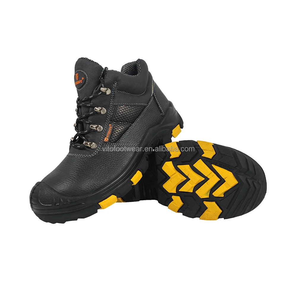 VITOSAFE Construction Protect Oil Resistant Rubber Outsole Classic Steel Toe Work Shoes Safety Boots for Men factory