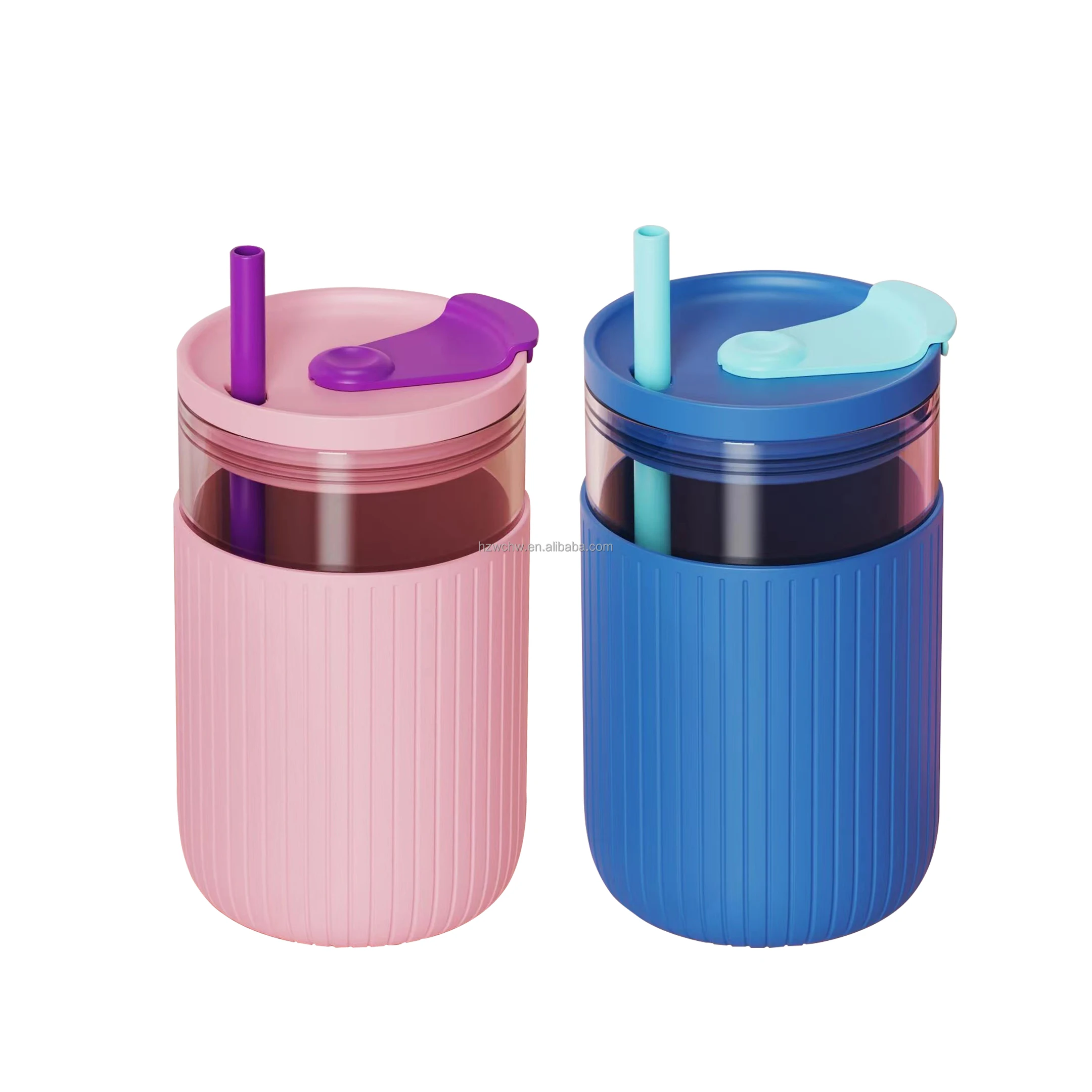 Wholesale New Design Borosilicate Glass Coffee Travel Mug Cup With